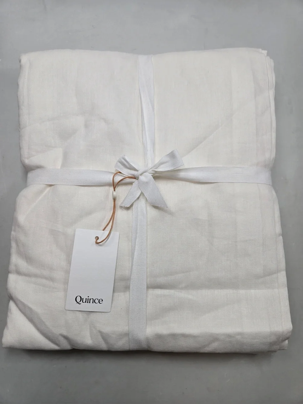 NWT QUINCE Set Of 2 48x84 European Linen Curtains Cream 0505